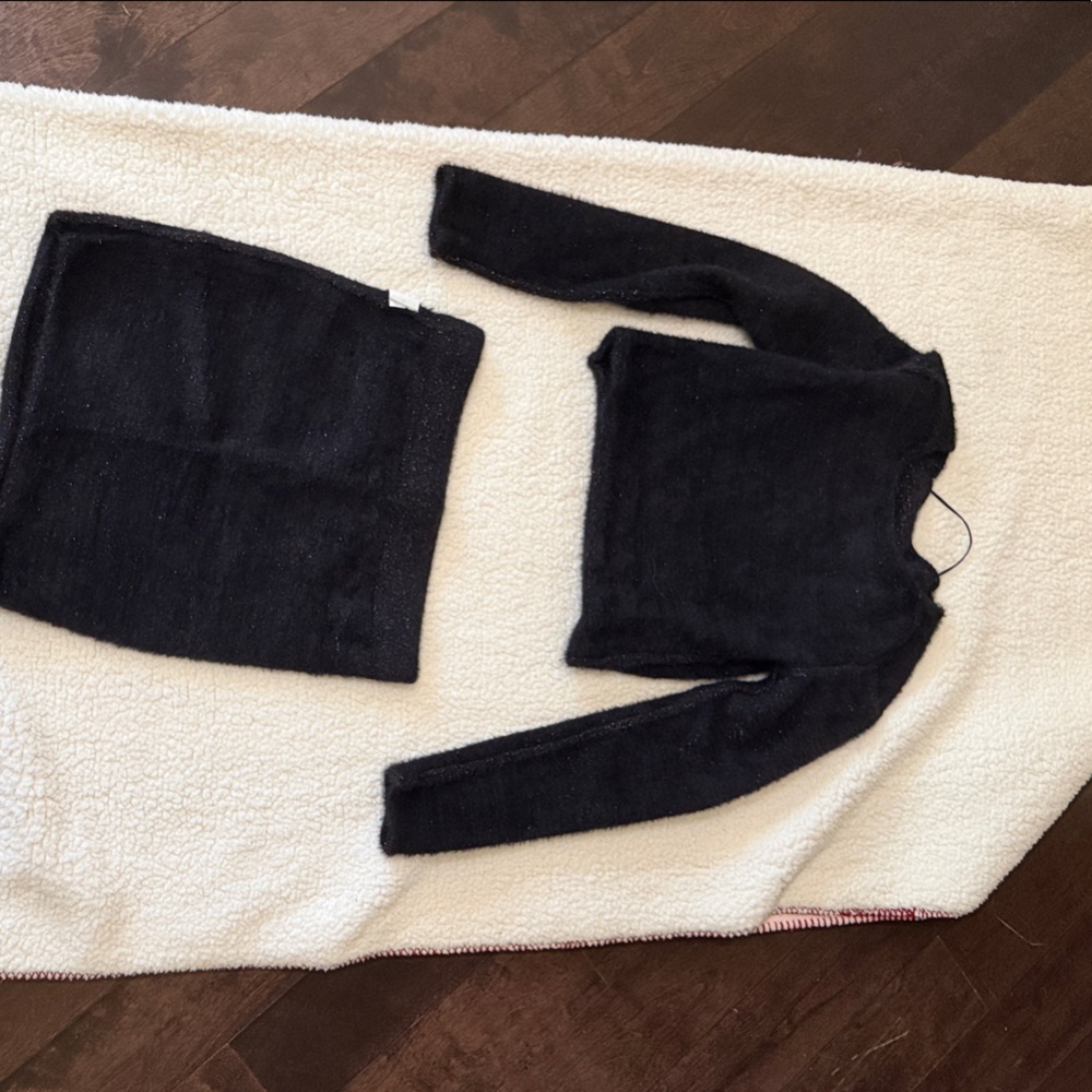 Pull&Bear Black Two-Piece Knit Sweater Set